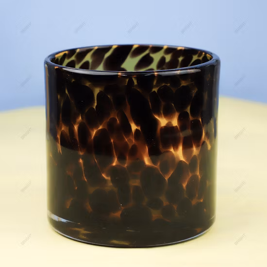 Wholesale 6oz 8oz 315ml Round Glass Candle Cup Glass Candle Bottle Glass Candle Container Glass Canlde Jar with Sealing Bamboo Lid for Candle Making