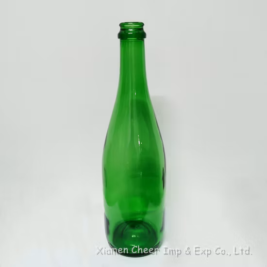 Emerald Green Color 750ml Glass Champagne Bottle