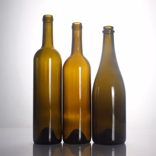 В комплекте 187 мл, 375 мл, 750 мл стеклянная бутылка для шампанского, антикварного мертвого листа, зеленого вина, Бордо, Бургундии.