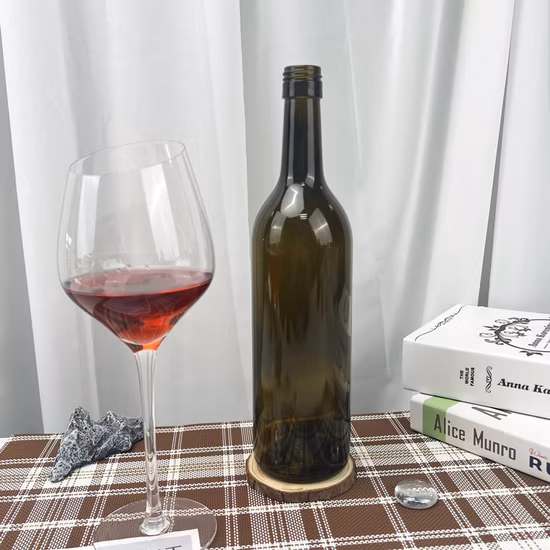 Оптовая продажа стеклянной бутылки для вина для водки, рома, шампанского, стеклянная бутылка вина с завинчивающейся крышкой