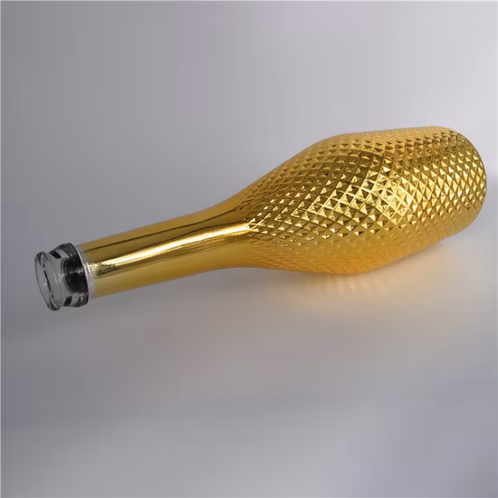 Бутылка шампанского емкостью 750 мл по индивидуальному заказу производителя, стеклянная бутылка для шампанского с гальваническим покрытием